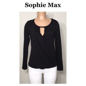 New. Black drape tee. NWOT